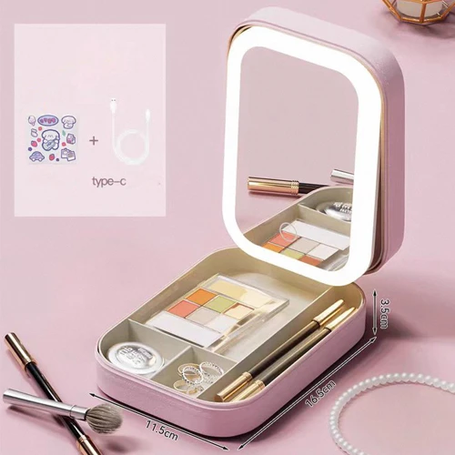 Portable Storage Makeup Mirror