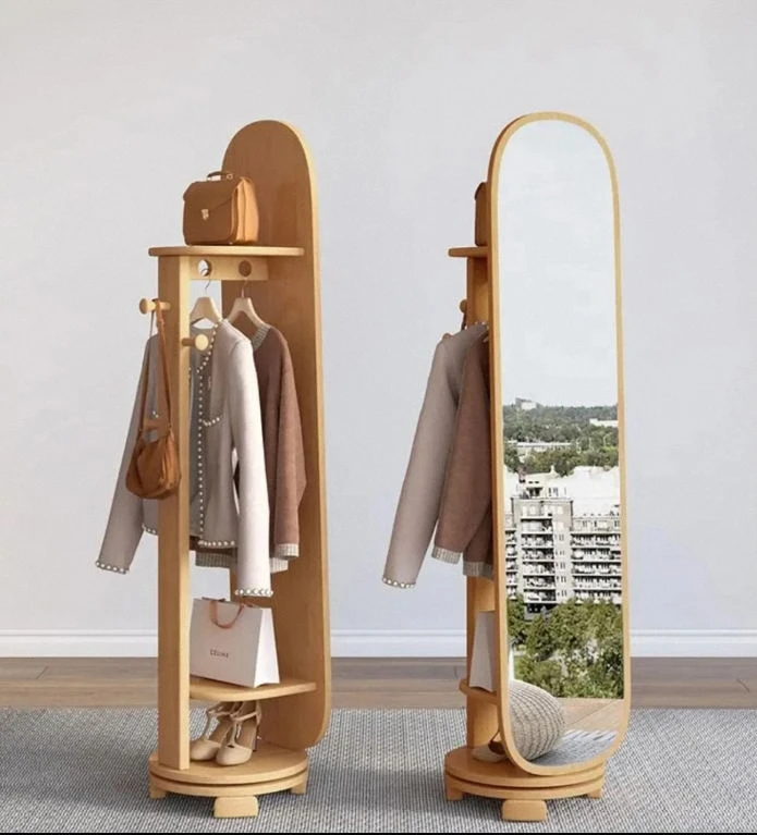 Hanging Clothes Rack Storage Function Mirror