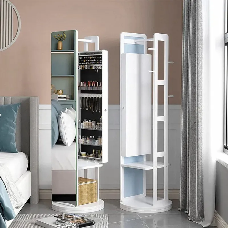 Hanging Clothes Rack Storage Function Mirror
