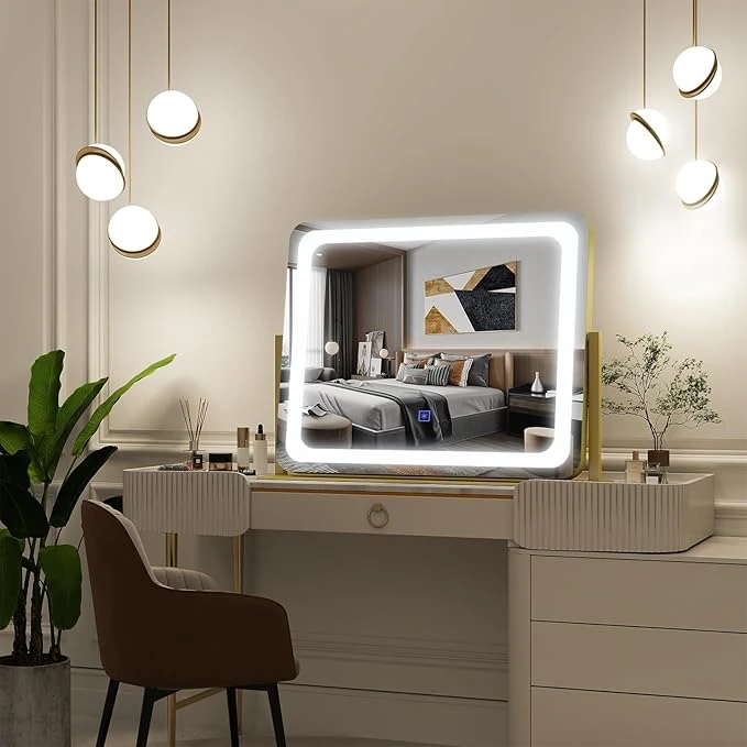 standing mirror with clothes hanger